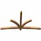 Ekena Millwork Davenport Rough Sawn Timber Gable Bracket, Western Red Cedar, 96"W x 56"H x 4"D x 4"F, 14/12 Pitch GBW096X56X0404DAV00RWR - alternate 2